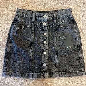 Rails black Denim mini skirt. Size 25 NWT